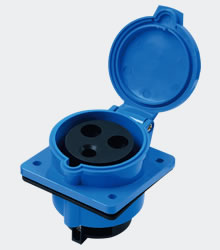 Industrial socket 32A three hole inclined
