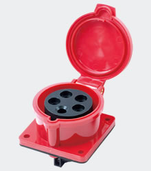 Industrial socket 16A five hole straight