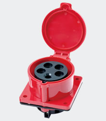 Industrial socket 32A five hole straight